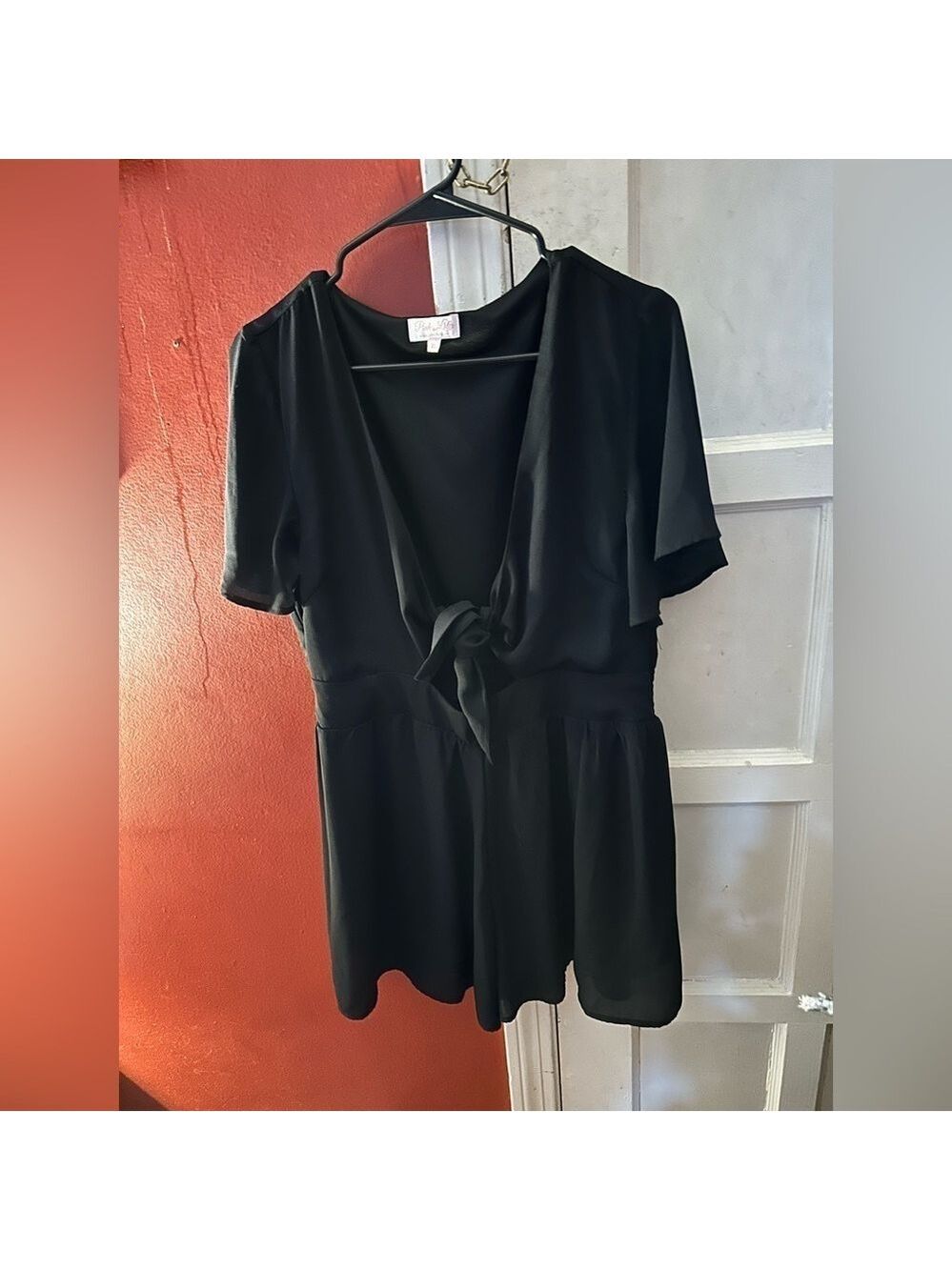Pink Lily Black Romper Love For A Lifetime XL - Picture 8 of 15